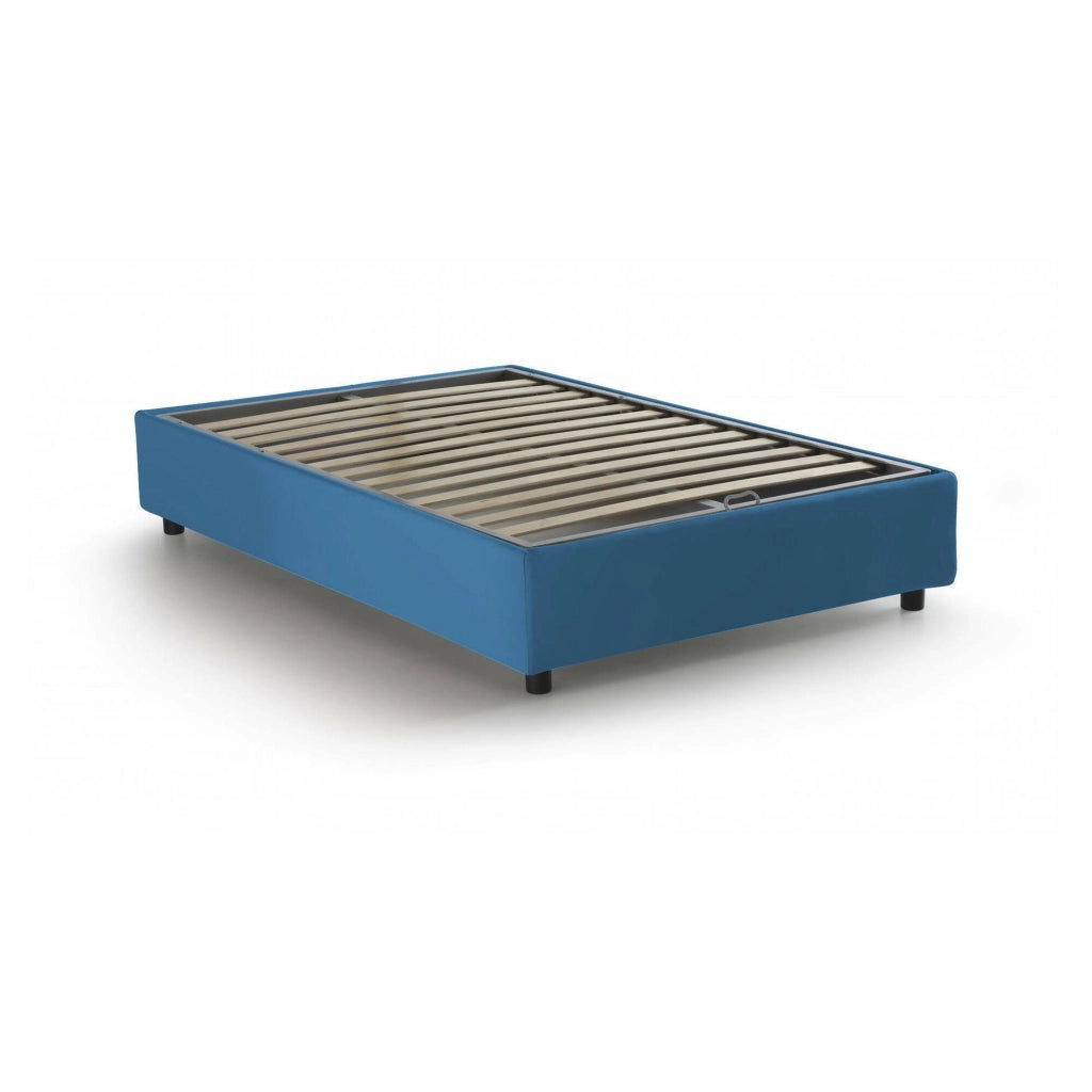 Letto Matrimoniale Annibale, Letto Matrimoniale Sfoderabile Made in Italy, blu