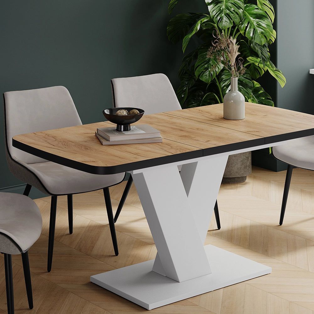 Vicco tavolo da pranzo allungabile Nero/bianco 120 x 80 cm estensibile