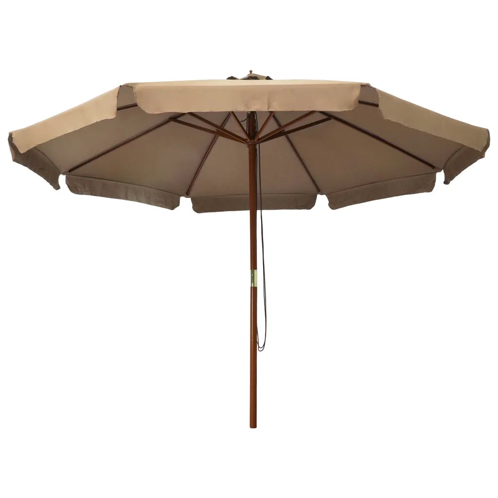 Ombrellone da Esterni-Ombrello da giardino con Palo in Legno 330 cm Grigio Talpa