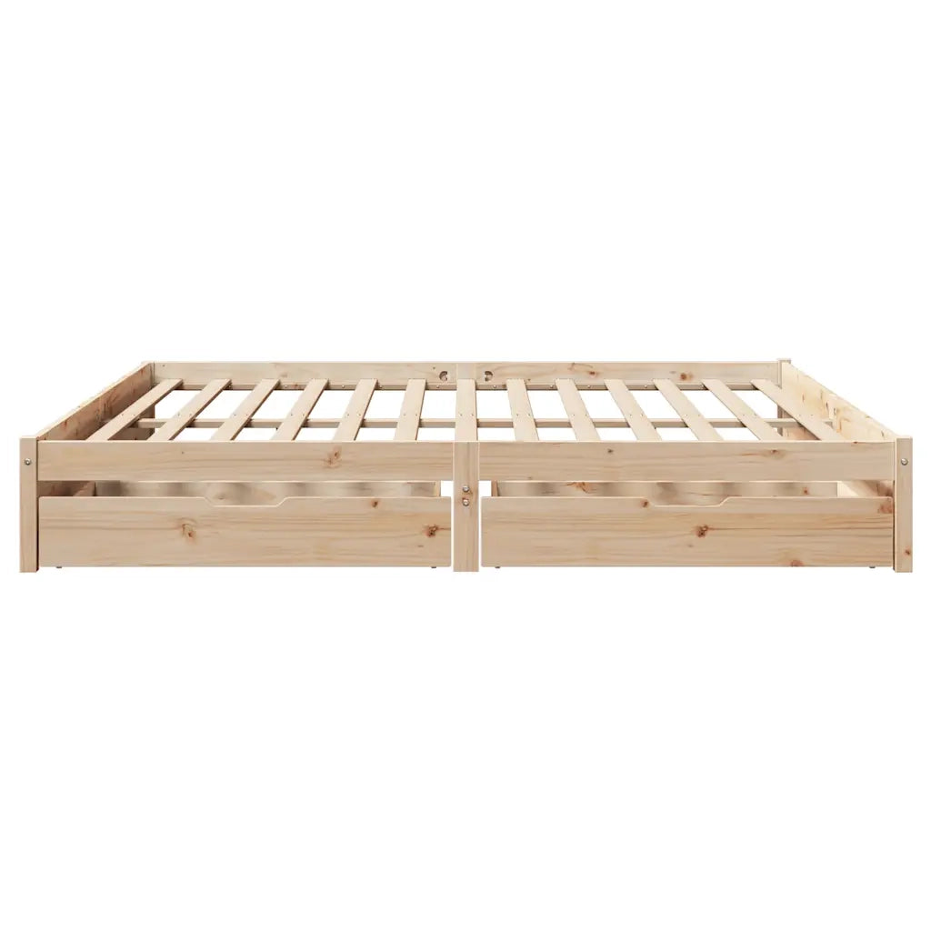 Letto senza Materasso 200x200 cm in Legno Massello di Pino