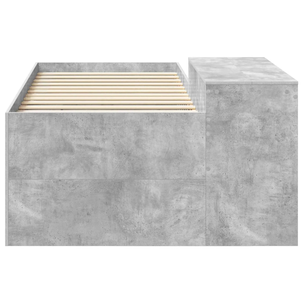 Letto alto per bambini con scrivania Grigio Cemento 3422678