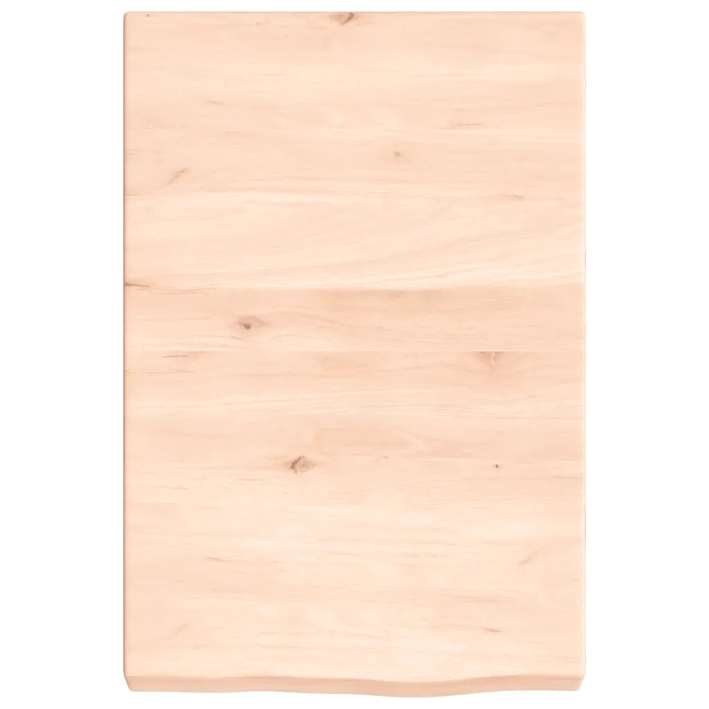 Ripiano a Parete 40x60x(2-6) cm Massello Rovere Non Trattato