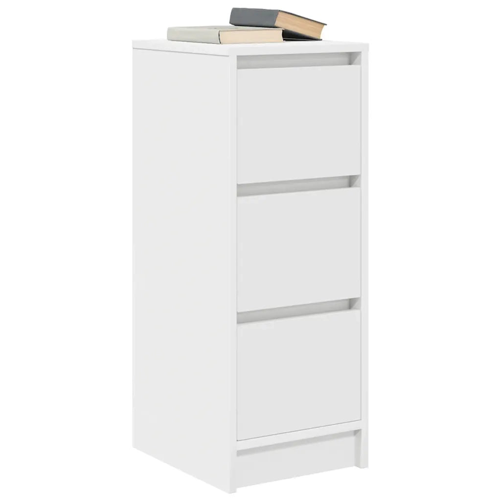 Credenza Bianca 29,5x34x76 cm in Legno Multistrato 861634