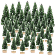 Mini albero di Natale - 50 pezzi decorativi - Albero di Natale in legno - Basi in legno diverse dimensioni - Decorazione di Natale