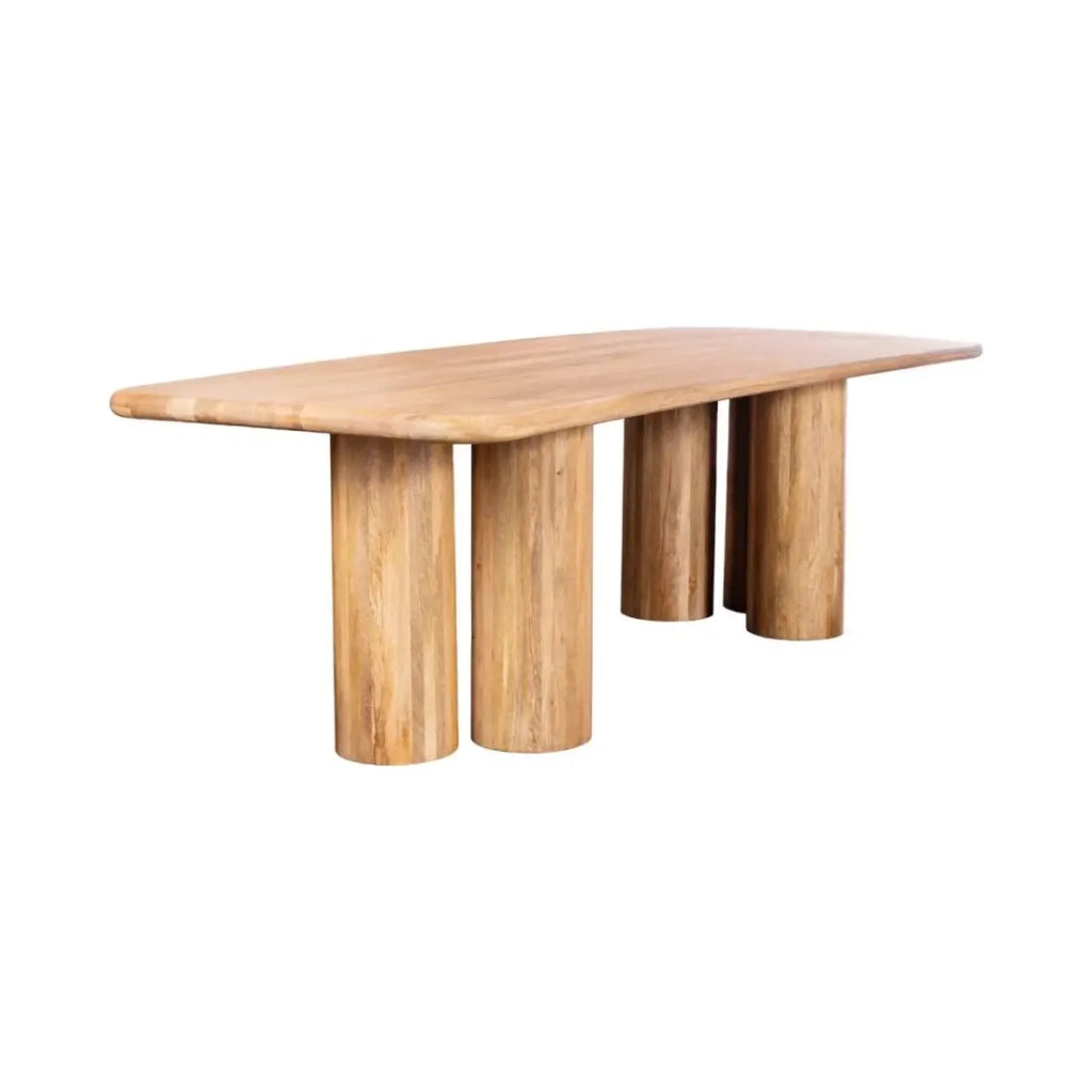 Tavolo da pranzo ORINO 240 cm in legno massello di mango - Tavolo rettangolare design con gambe cilindriche