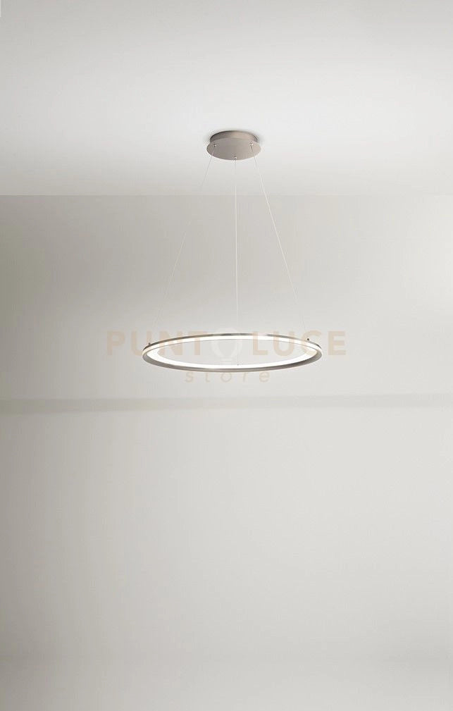 Sospensione in alluminio colore grigio Edge LED 66W 3000K CRI?83 220-240V 50/60Hz 4620Lm biemissione