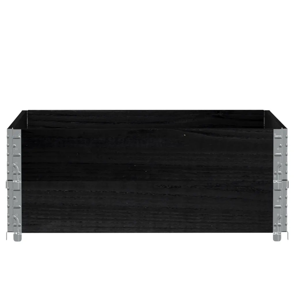 Paretali per Pallet 2 pz Neri 100x100cm Legno Massello di Pino CFW4492596
