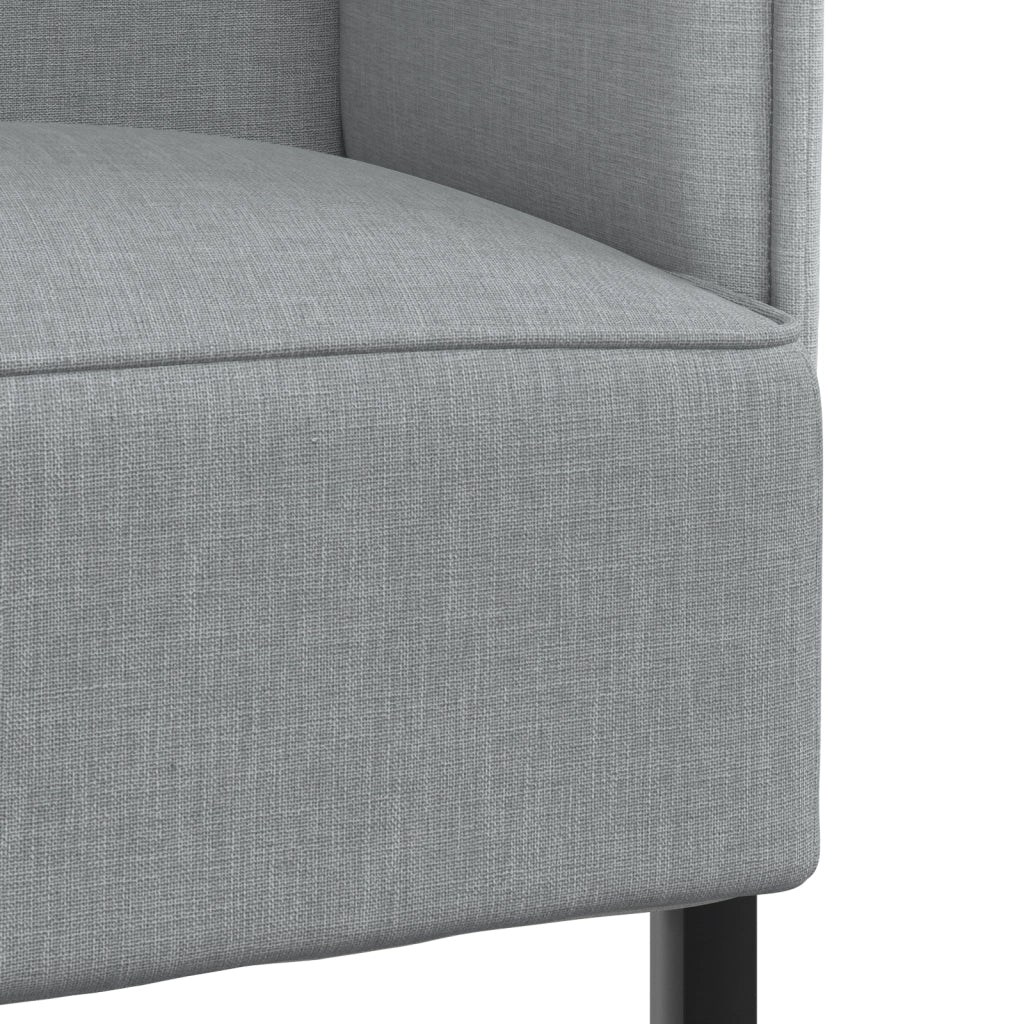 Divano Alto Schienale Grigio Chiaro 109x56x121 cm Tessuto