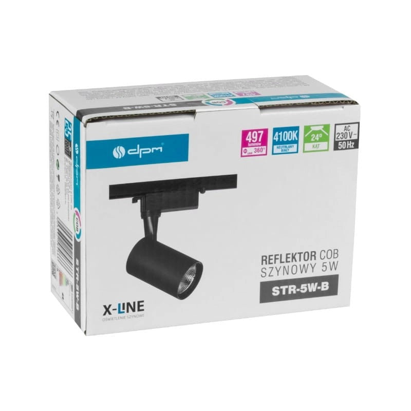 Faretto LED binario 5W 497lm 4100K nero X-Line DPM