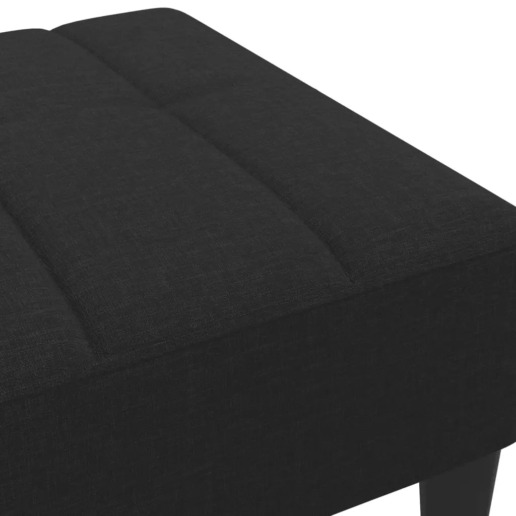 Poggiapiedi Nero 77x55x31 cm in Tessuto 4007382