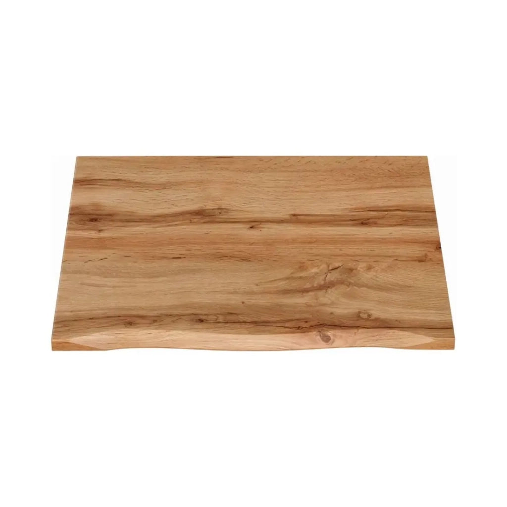 Set da bagno ERMANO cachemire e finitura quercia 95cm: mobile sottolavabo + top per lavabo smussato + colonna