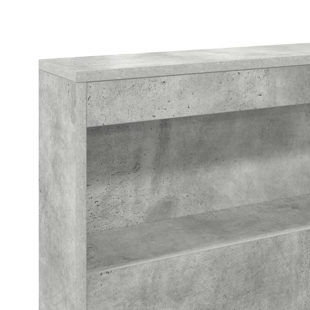 Letto Libreria Grigio cemento 75 x 190 cm Legno multistrato 3335756