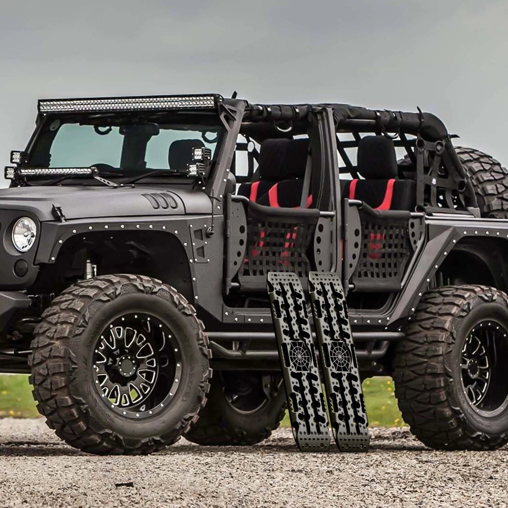 Piastre da sabbia 1063 x 298 x 66 mm, max 10 t, Set di 2 pedane per recupero auto, fuoristrada roulotte, ausilio in caso di neve, sabbia e fango