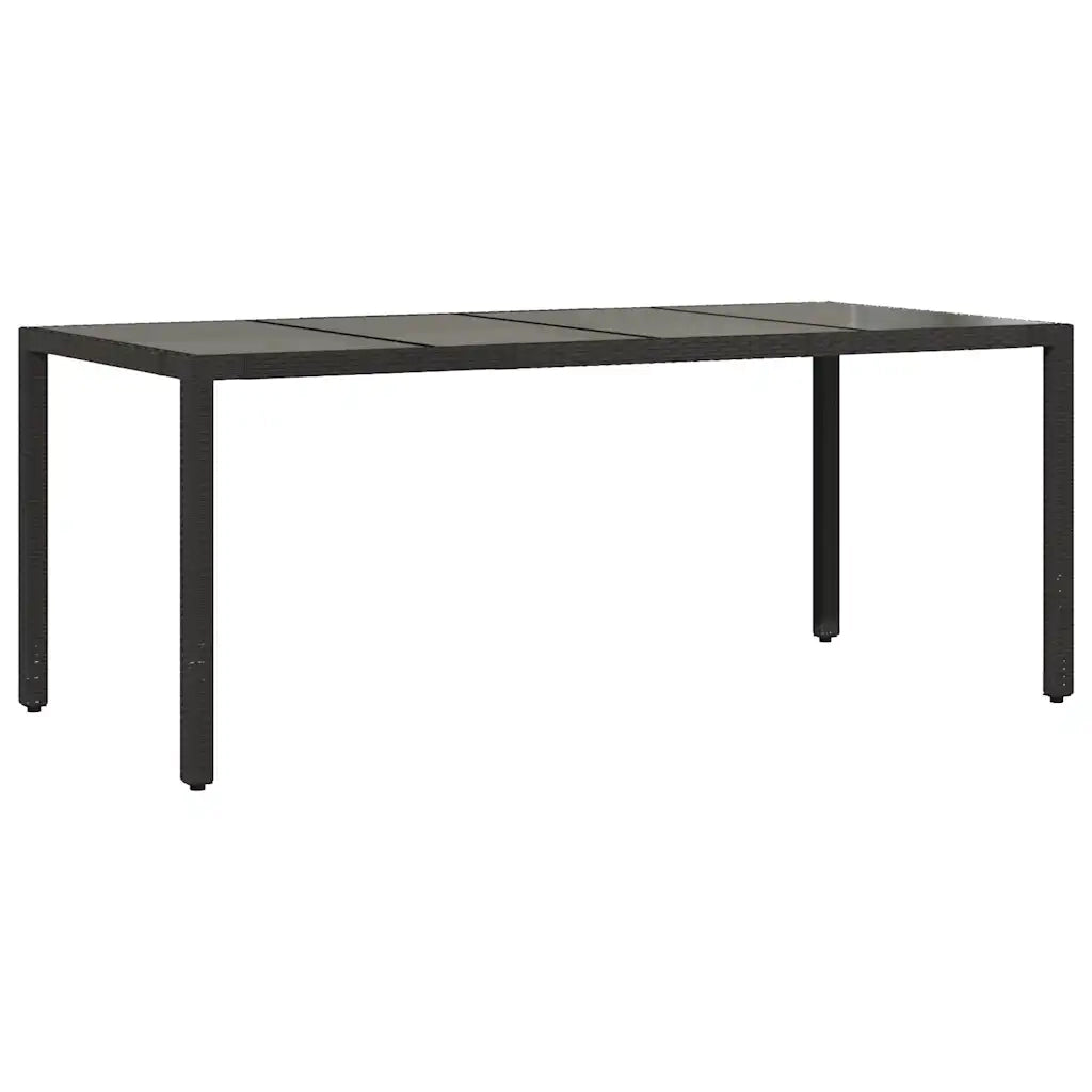 Set BistrÃ² da Giardino 9 pz con Cuscini in Polyrattan Nero
