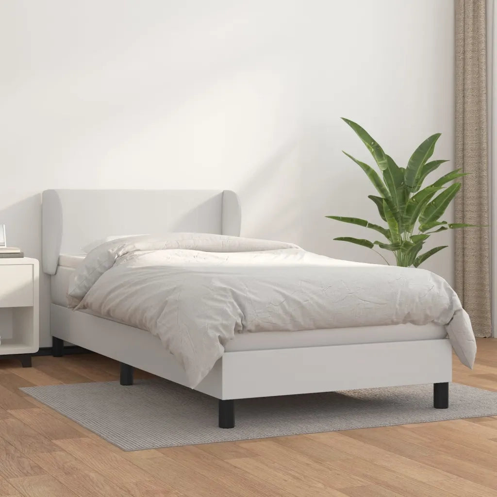Giroletto a Molle con Materasso Bianco 90x200 cm in Similpelle 3127170