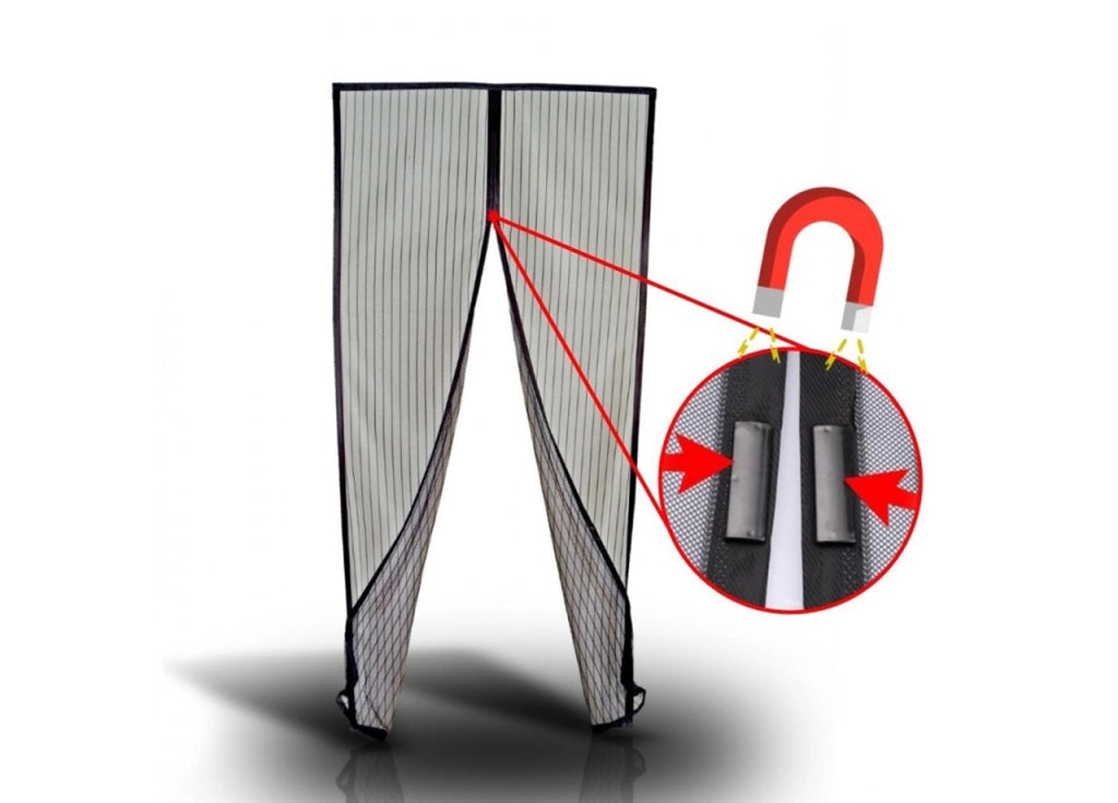 Zanzariera Magnetica Per Porta Ingresso E Finestre Anti Insetti Zanzare Protezione Cimici Mosche Si Chiude da Sola - 120X240 - Nero