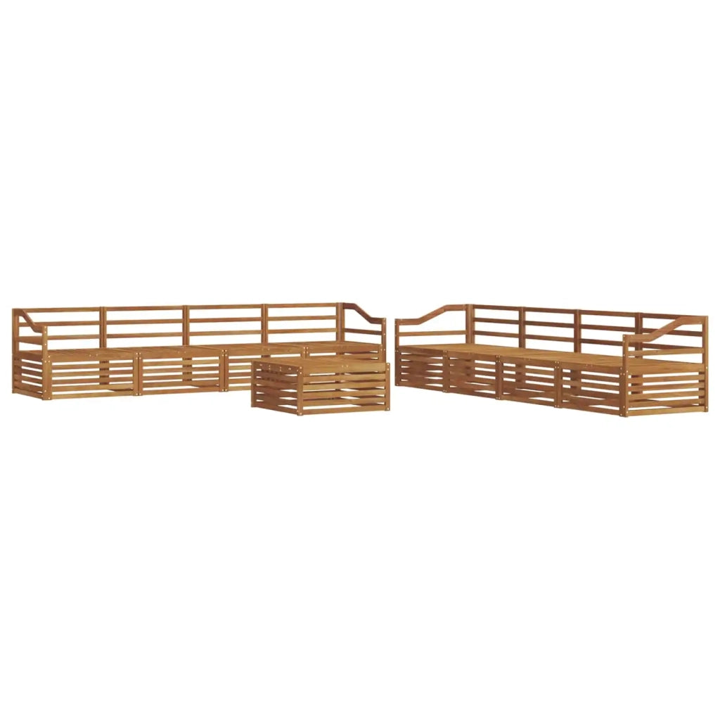 Set di divani da esterno 9 pcs Naturale