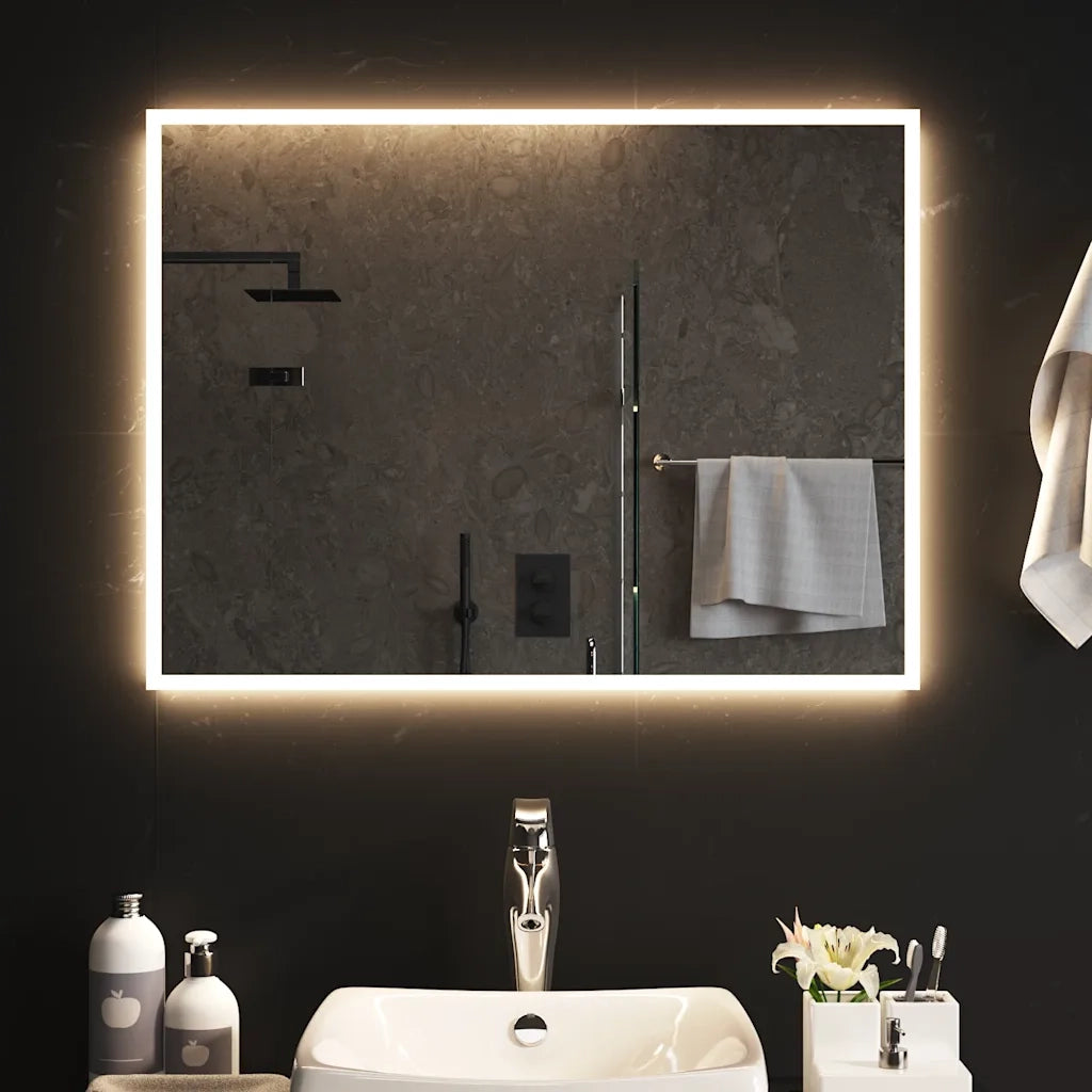 Specchio da Bagno con Luci LED 80x60 cm 151768