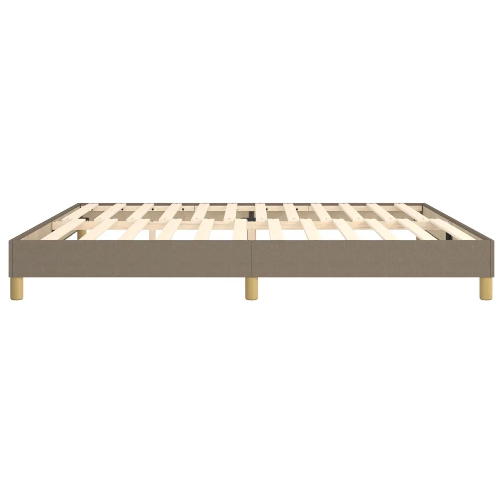 Struttura Letto a Rete a Molle-Giroletto Tortora 200x200 cm in Tessuto 590563