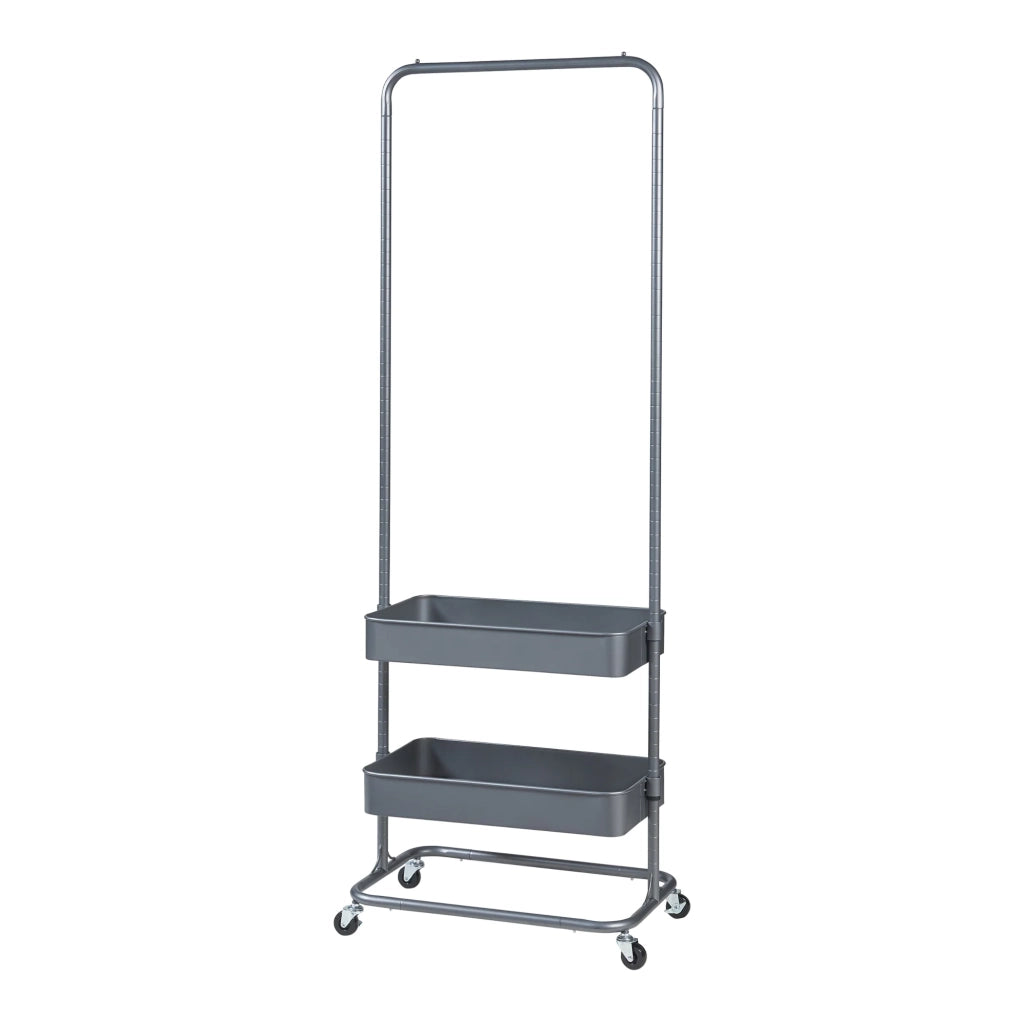 Appendiabiti appendiabiti appendiabiti armadio aperto 175 x 58 x 36 cm grigio scuro 03_0010289