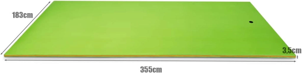 Tappetino Galleggiante Acquatico, 355X183cm, Materassino Galleggiante Resistente agli Strappi con Dispositivo di Ormeggio e Cinghie di Aggancio, per Mare Lago Piscina e Spiaggia,