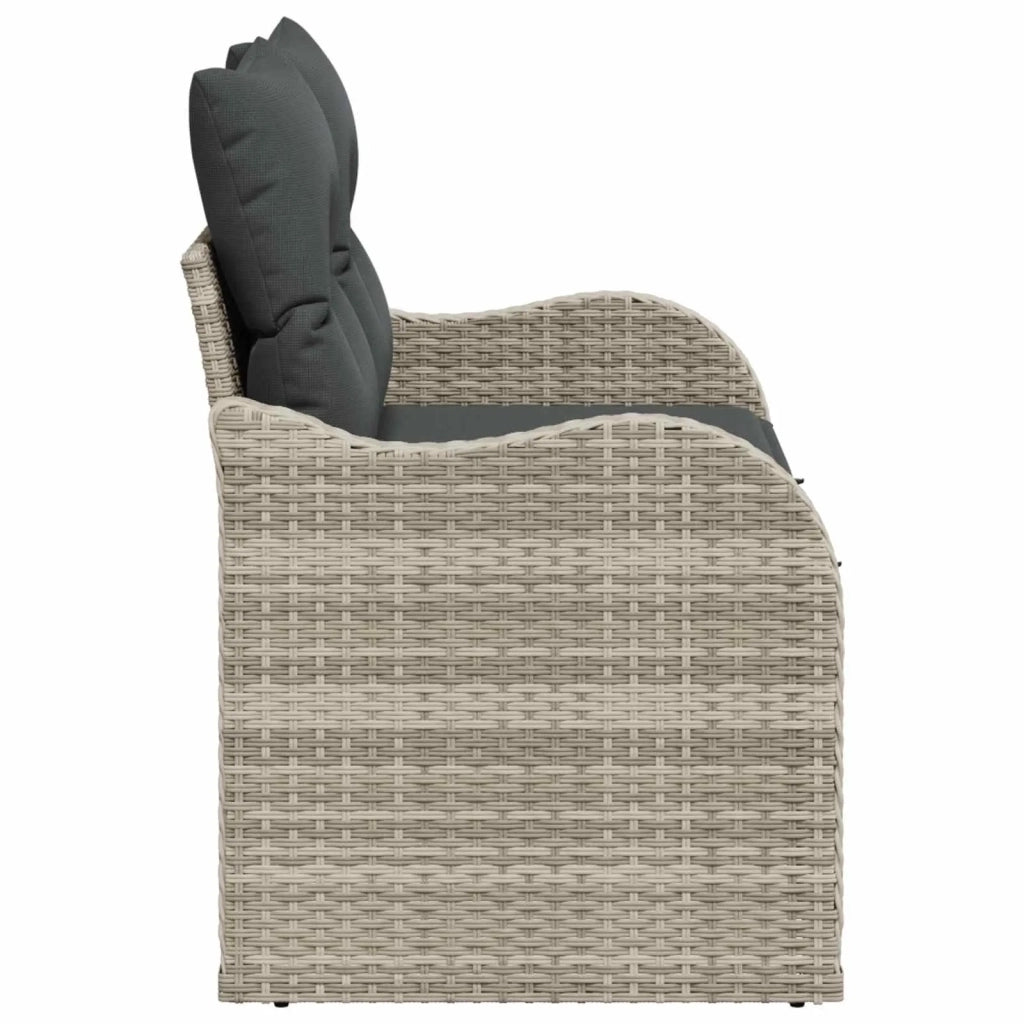 Divano da giardino Grigio chiaro 121 x 62 x 69cm polyrattan 42006717