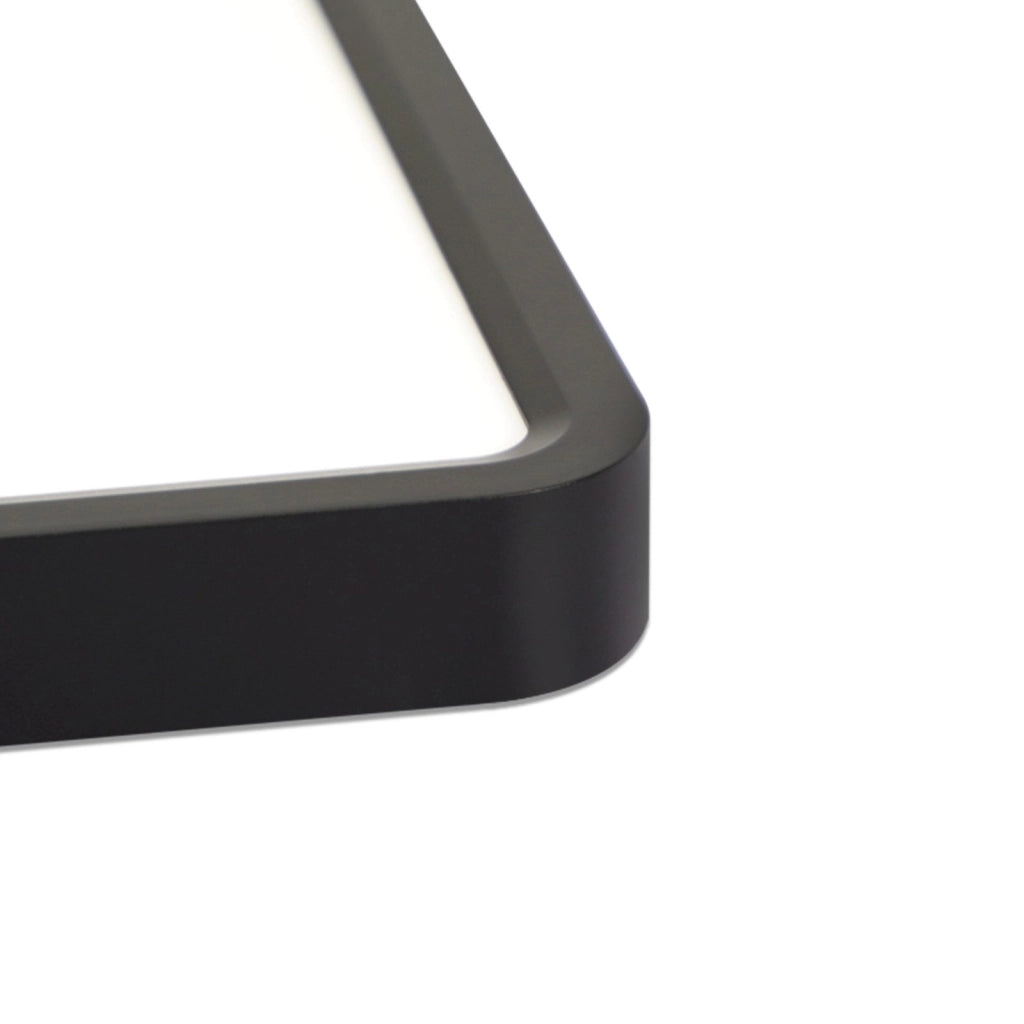ZMH Lampada da soffitto plafoniera LED nera 23 cm 18W 3000K per soggiorno camera letto corridoio