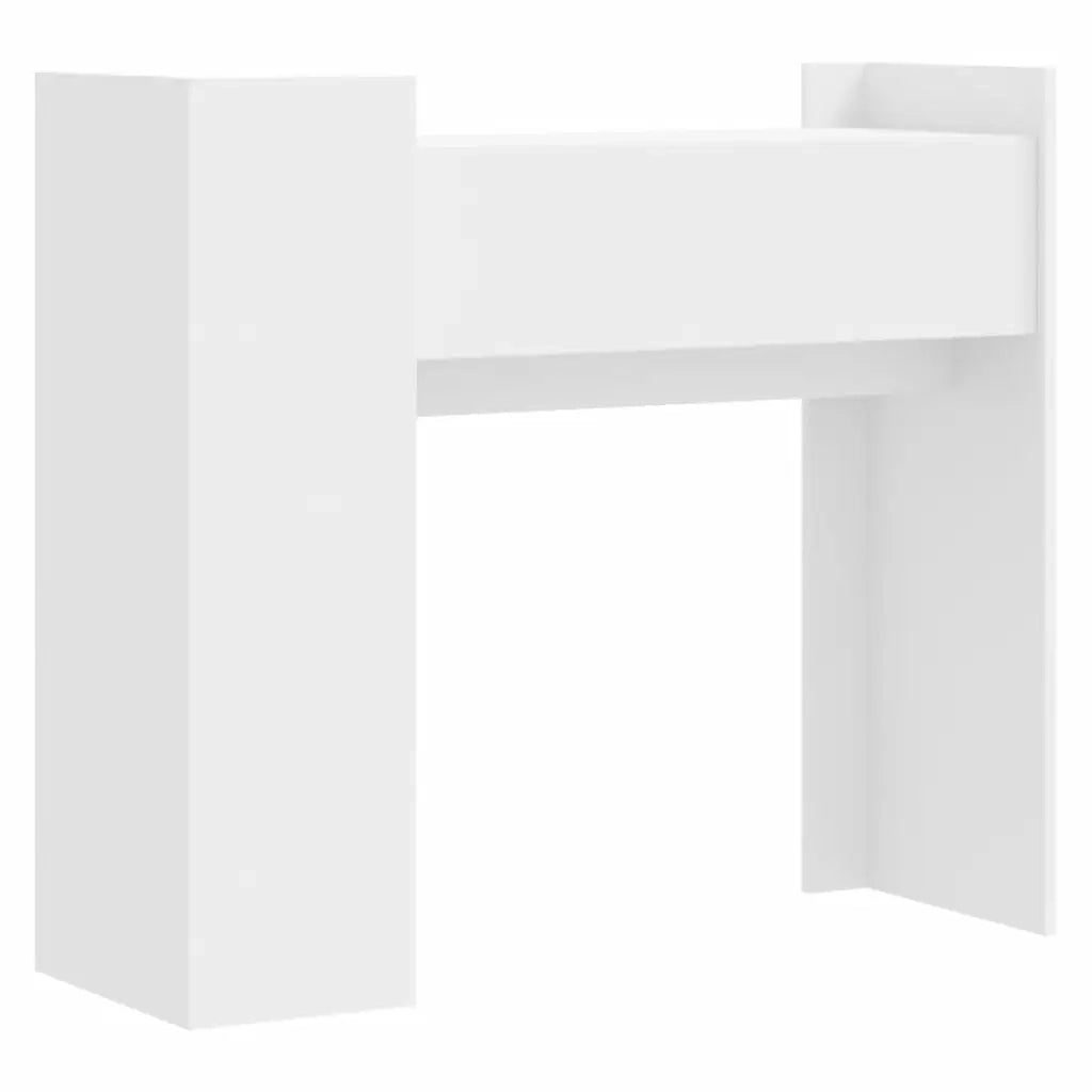 Tavolino Consolle Bianco 100x35x90 cm in Legno Multistrato 848465