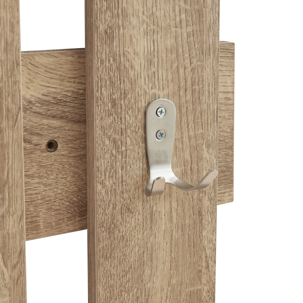 Appendiabiti da Muro Raseborg a 4 Pannelli per Ingresso 80 x 60 cm Effetto Rovere [en.casa]