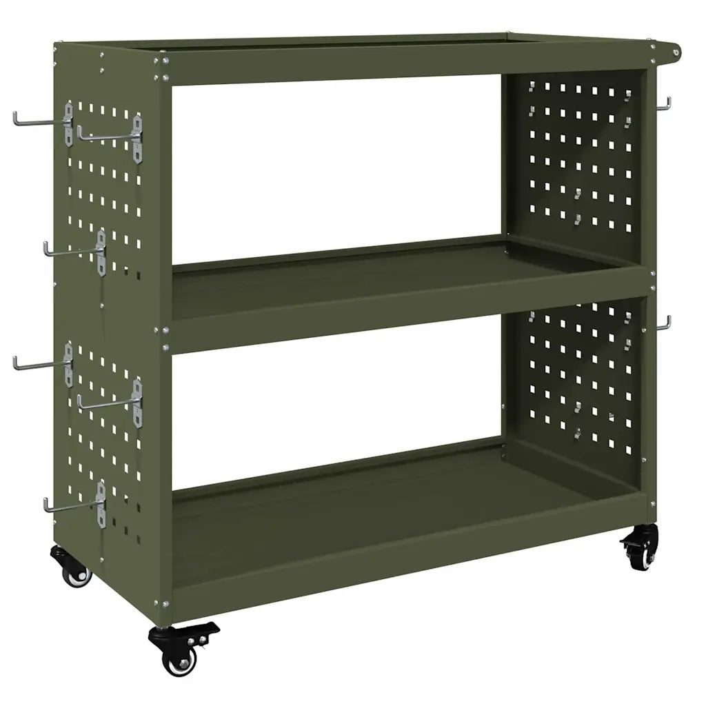 Carrello per Attrezzi con ruota Verde oliva 75 x 35 x 73 cm CFW8542374