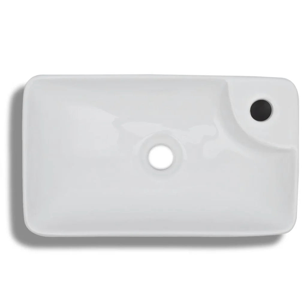 Lavabo da bagno con foro per rubinetto 44 ​​x 25 cm ceramica bianca 02_0002509