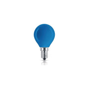 Trade Shop - Lampadina Led E14 Mini Globo 220v Colore Verde Blu Viola Bianco Caldo Freddo 2w - -blu      -