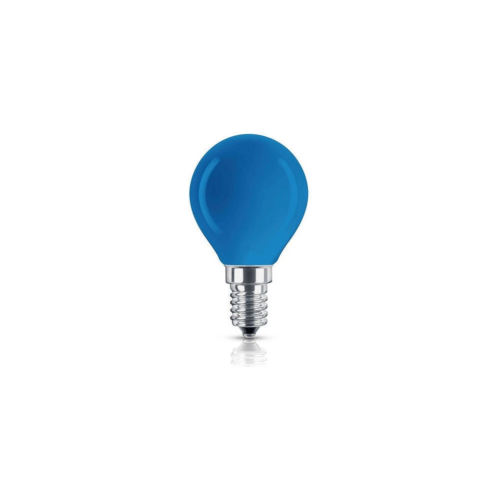 Trade Shop - Lampadina Led E14 Mini Globo 220v Colore Verde Blu Viola Bianco Caldo Freddo 2w - -blu      -