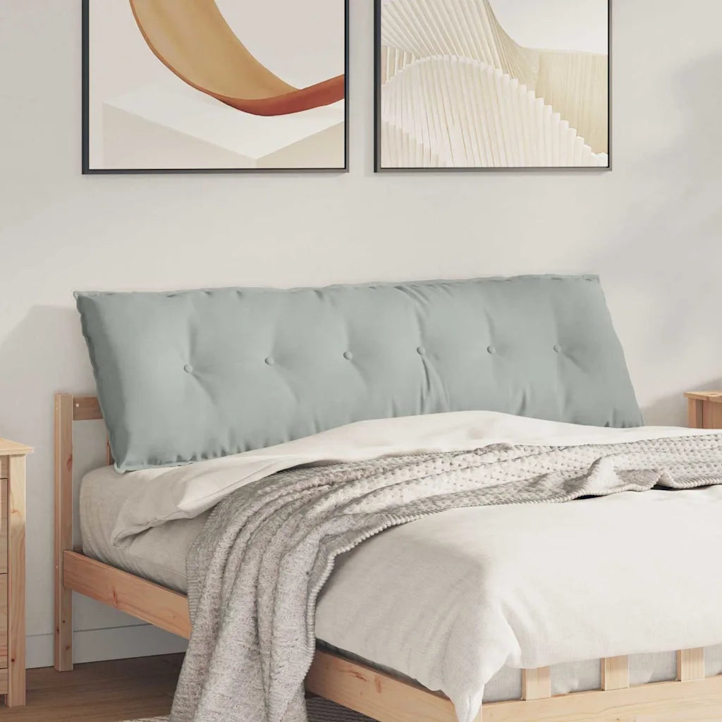 Cuscino per Schiena Grigio chiaro 160 x 50 cm Tessuto in Cords 42014890