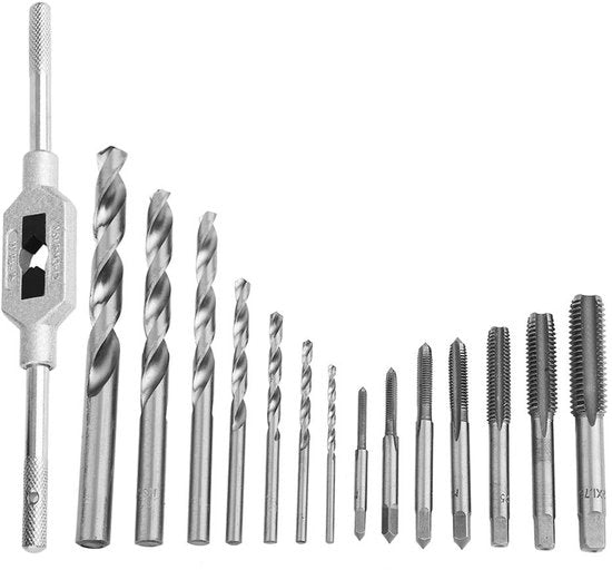 Set di Forbici a Filo 15 Pezzi - Attrezzature di Alta Qualità - Lavorazione del Metallo - Sostenibile - Forare con Facilità - Scatola di Riposo - Set di Forbici