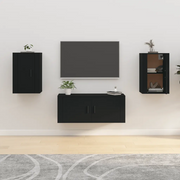 Mobili Porta TV a Parete 2 pz Nero 40x34,5x60 cm 816659