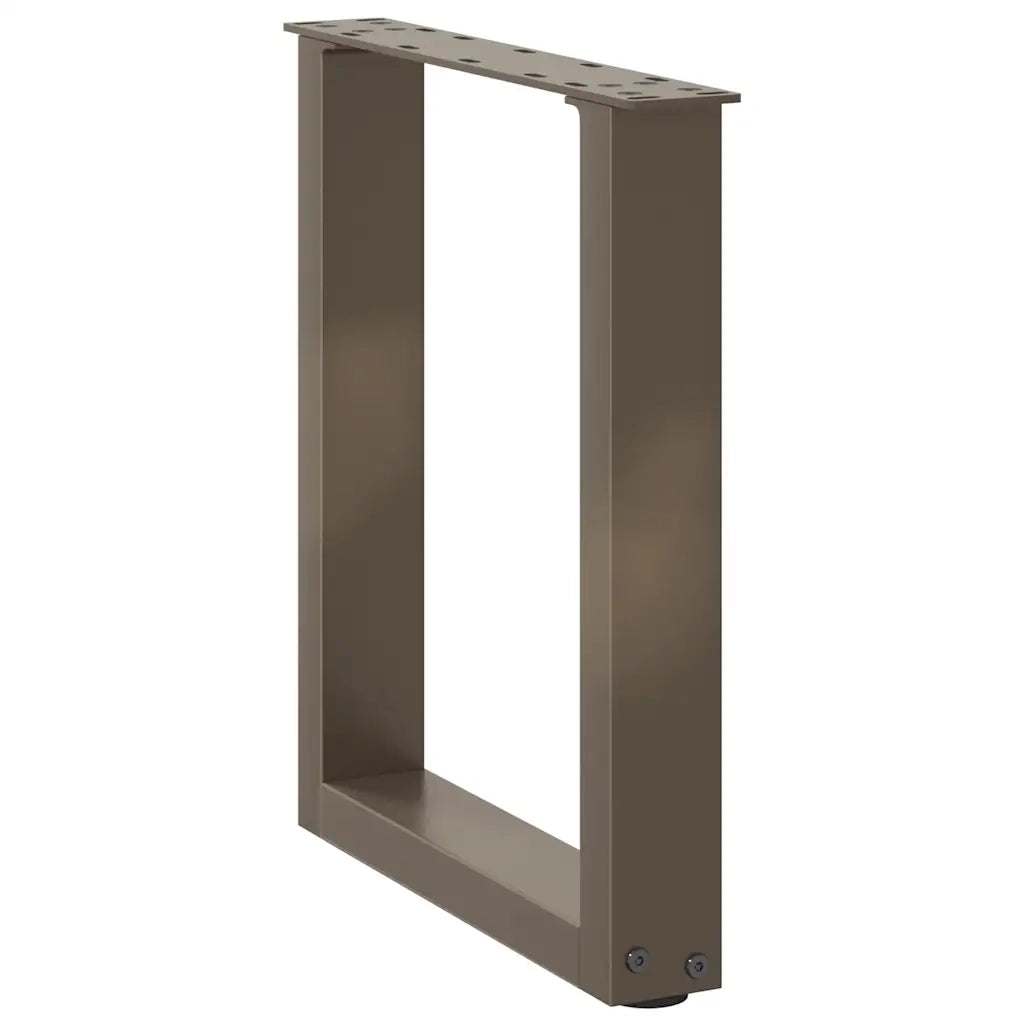 Gambe per Tavolino da Caffè a Forma di U 2 pz Acciaio Naturale 38x(42-43) cm Acciaio 4013155