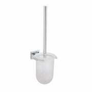 Smart - porta scopino cromato in vetro satinato