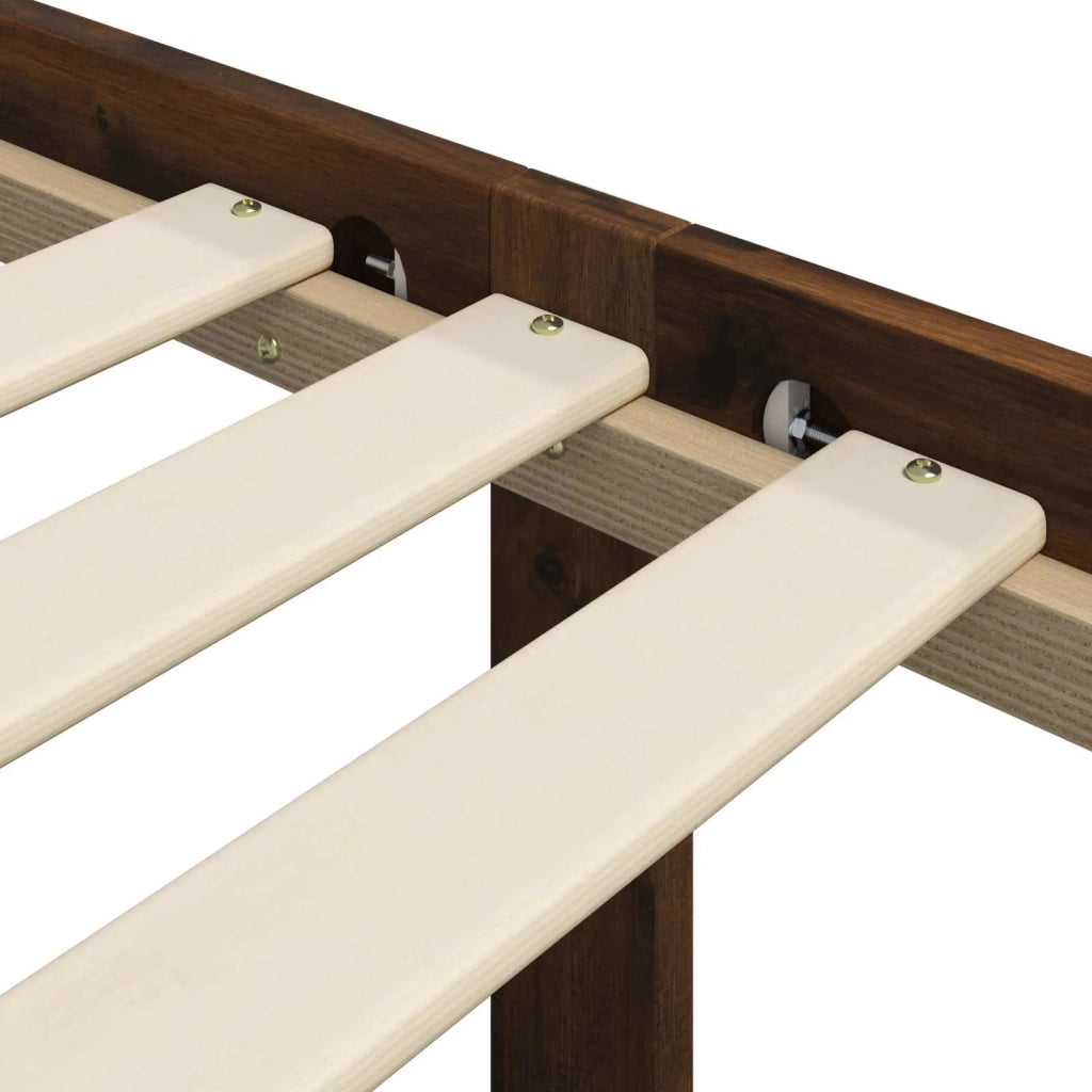 Letto matrimoniale con testiera ROSTOCK Marrone Scuro 903377