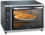 Fornello a Contatto Termico con Funzione Convettiva 1800 W Incluso Piatto per Pizza - Argento/Nero - 2058 Wacht Mee