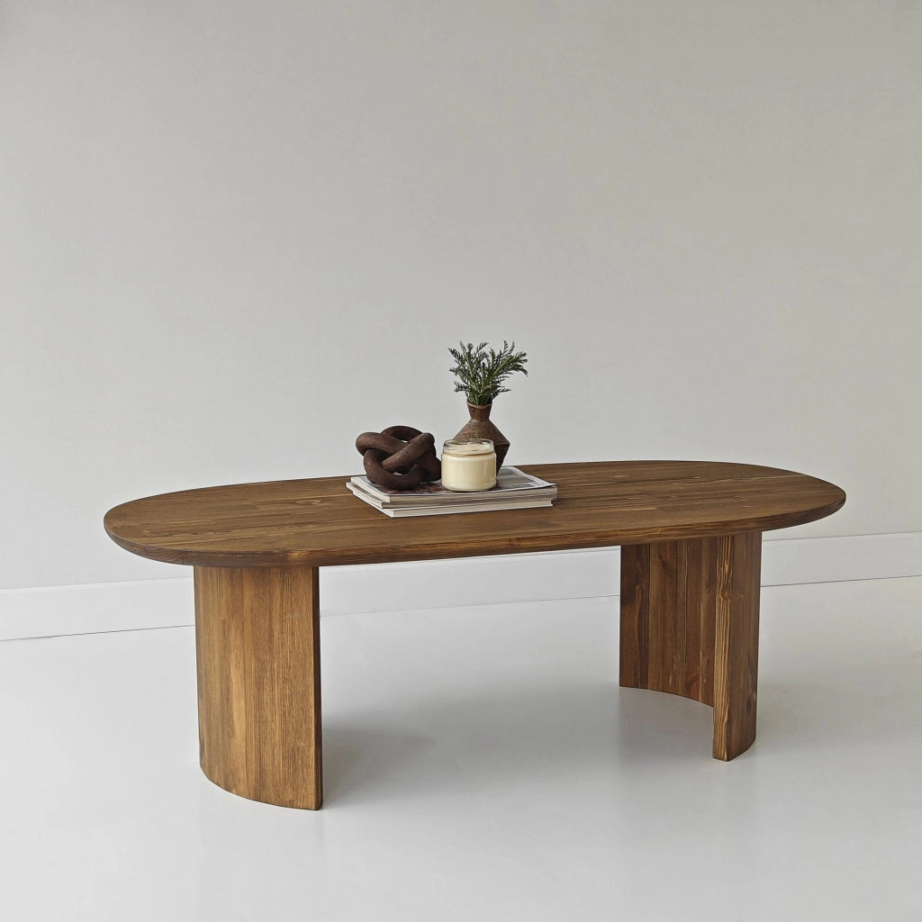Tavolino in legno "Hudson" - 120 x 60 x 40 cm - Marrone