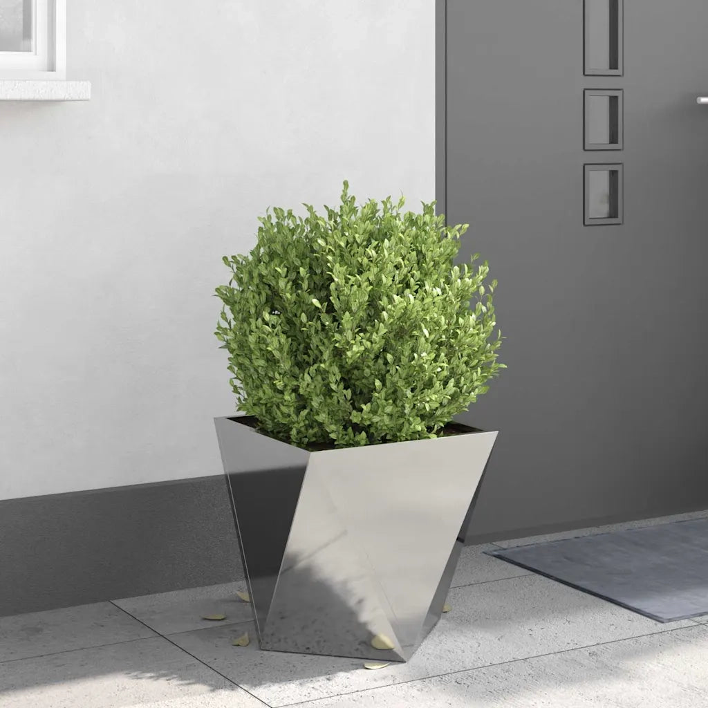 Fioriera | Cassetta per fiori | Vaso Argento 40 x 40 x 40 cm Acciaio inossidabile