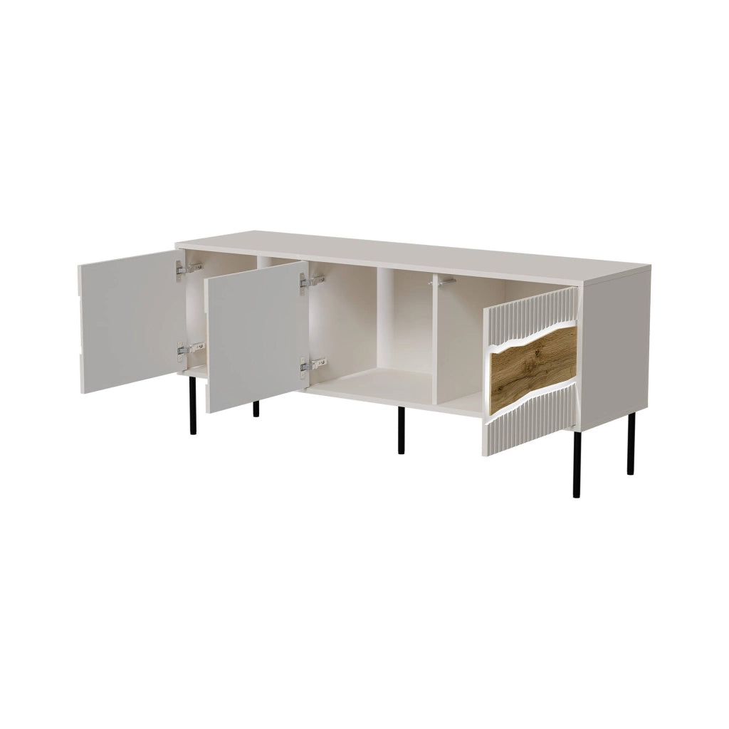 Novolin, Mobile Porta tv un Ripiano, 143.5x40x61.5h cm Beige
