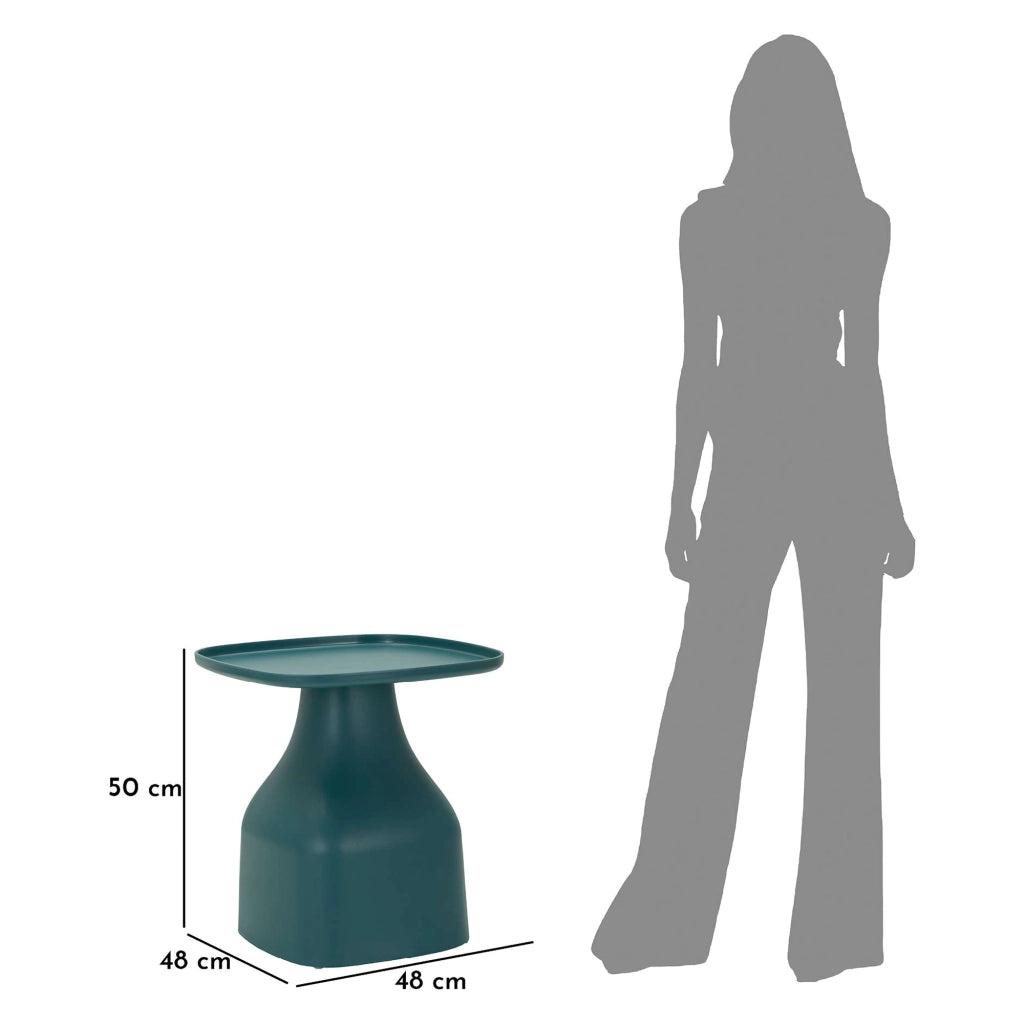 Batoti, Tavolino da Salotto Adatto per Indoor/outdoor, 48x48x50h cm blu