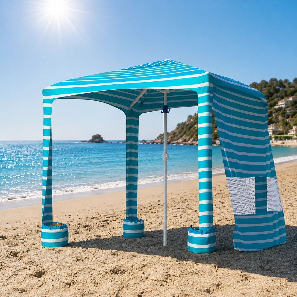 Ombrellone Gazebo per Spiaggia cm 173x173 Comfort, protezione e stile in riva al mare