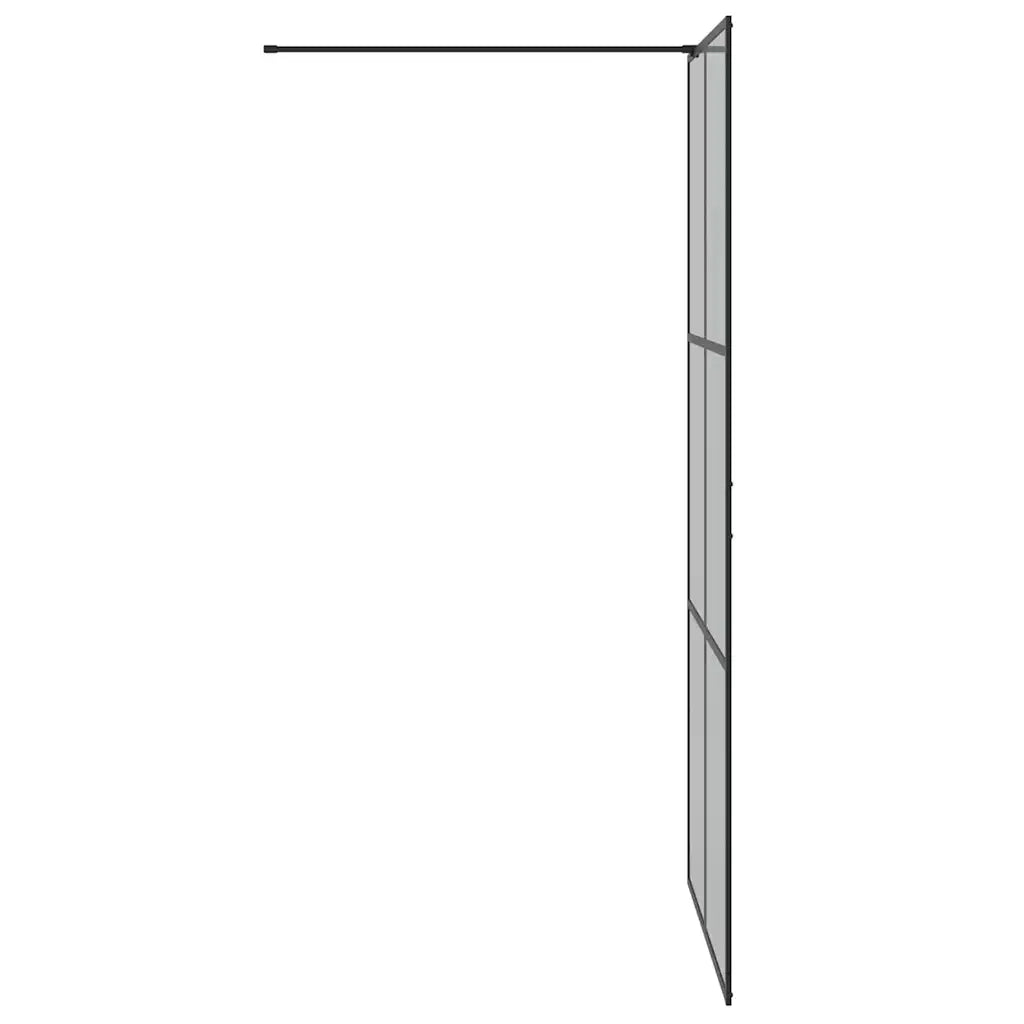 Parete Doccia Walk-in Nero 100 x 195 cm vetro temperato