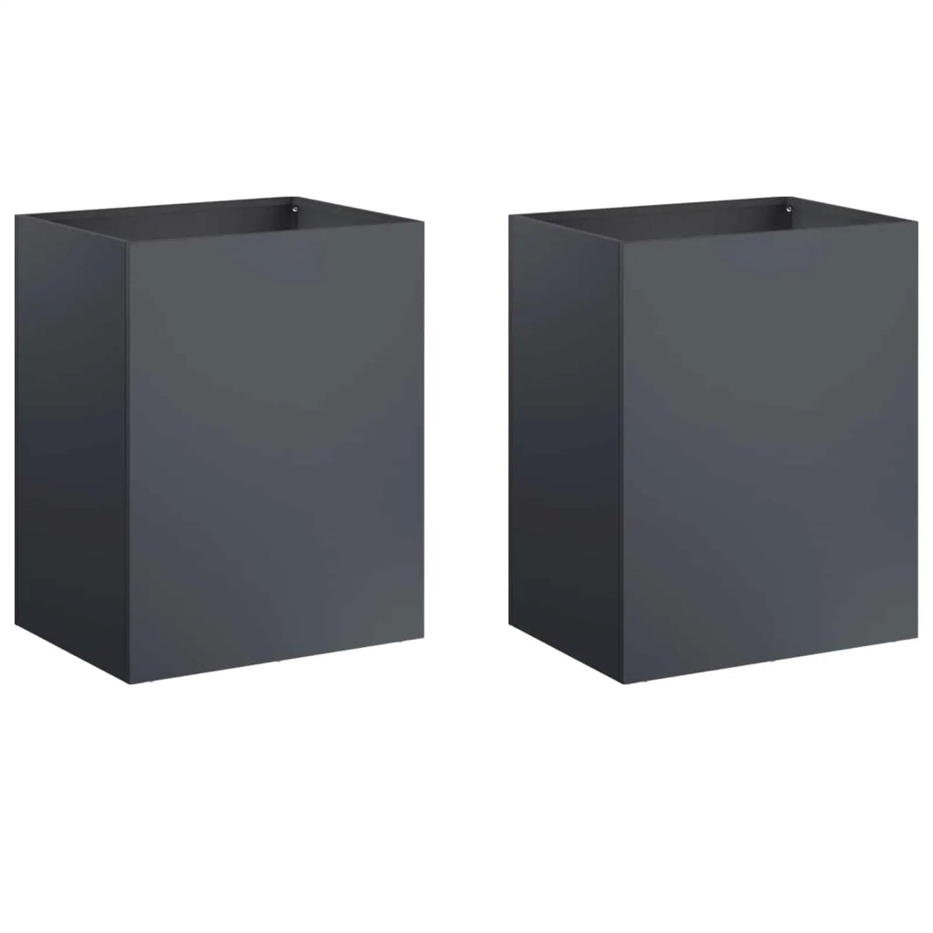Vaso da giardino 2 pz Antracite 40 x 30 x 50 cm 8005489