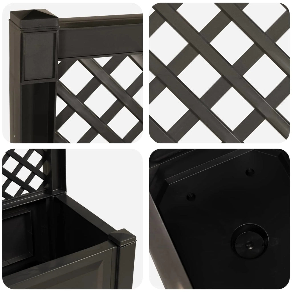 Vaso Grande con Direzione Antracite 99,5 x 43 x 133,5 cm PP