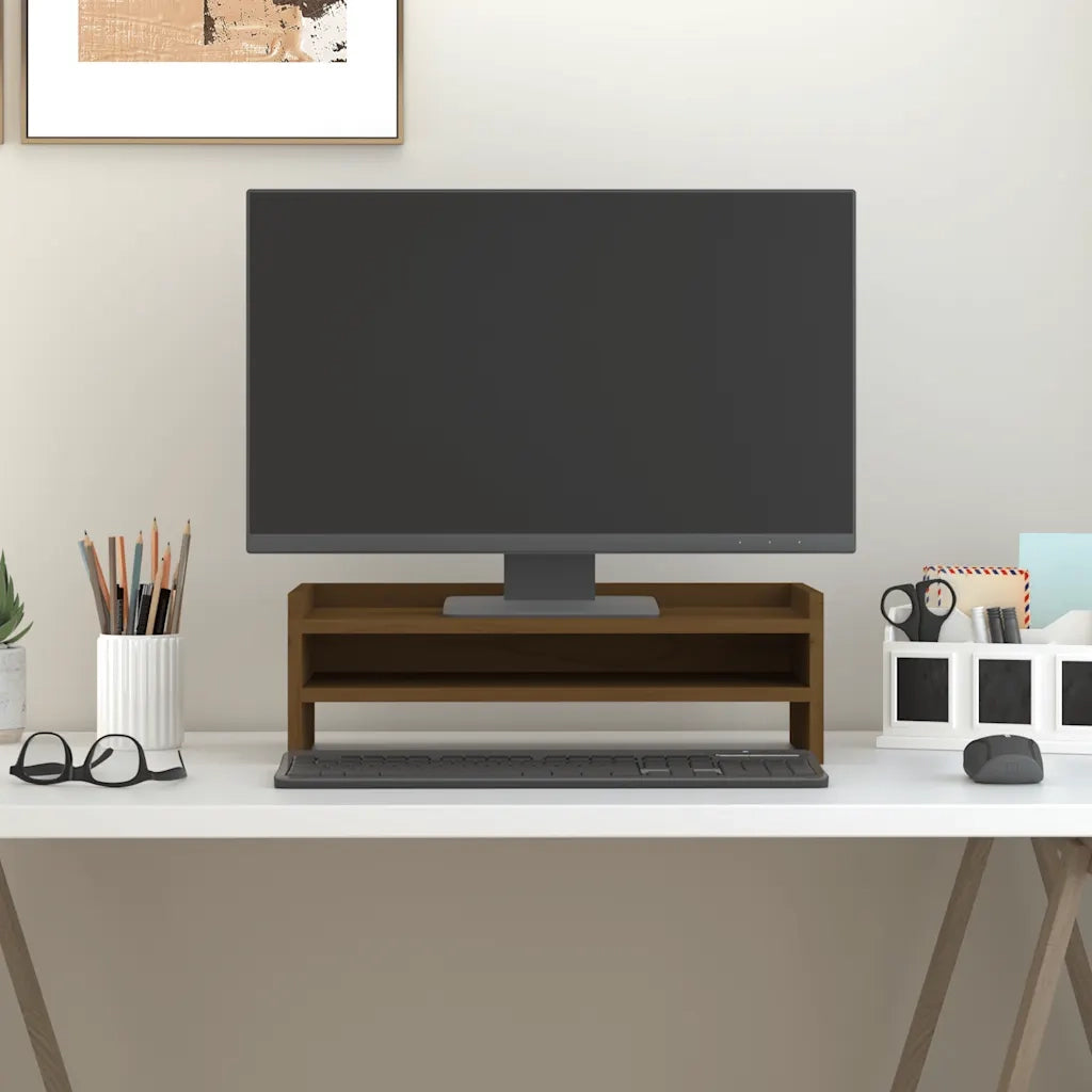 Supporto per Monitor Miele 50x24x16 cm Legno Massello di Pino cod mxl 66515