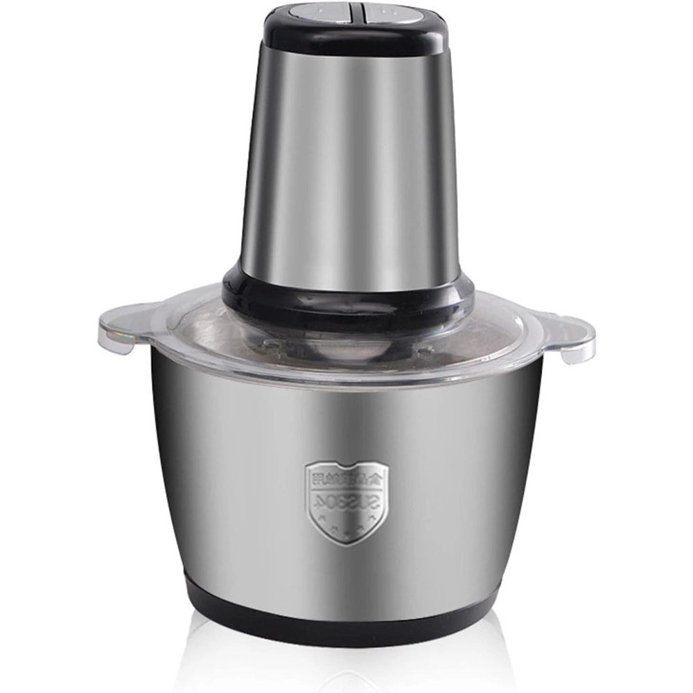 Trade Shop - Tritatutto Robot Da Cucina Elettrico Multifunzione In Acciaio 3lt Per Verdure Frutta Carne -